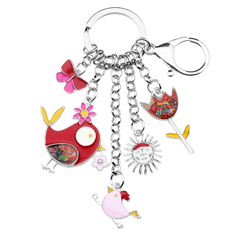 Bonsny 2016 Email Email Pește Pui Marvel Aliaj Breloc Pentru Femei Fata Geanta Breloc Charm Pandantiv Bijuterii Aceessorie