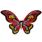 CINDY XIANG Jaunums Krāsainas Rhinestone Butterfly Piespraudes Sievietēm Ziemas modes mēteļu piespraudes piederumi 4 krāsas
