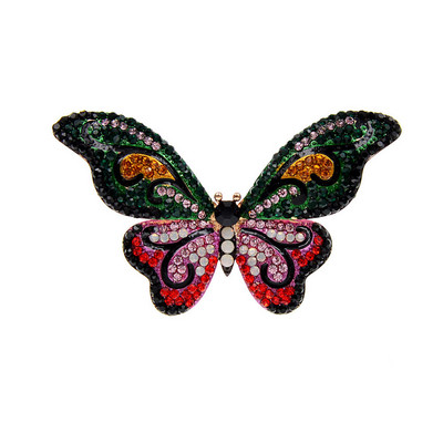 CINDY XIANG Jaunums Krāsainas Rhinestone Butterfly Piespraudes Sievietēm Ziemas modes mēteļu piespraudes piederumi 4 krāsas