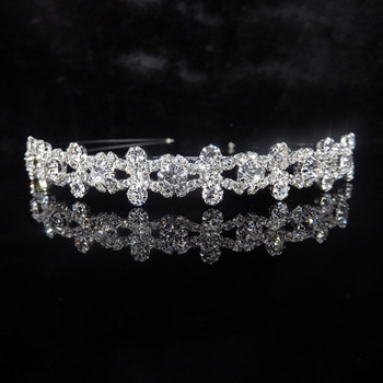 Bride Wedding Tiara Μπάλα γενεθλίων Crown Princess Κομψό χτένισμα κρυστάλλινο αξεσουάρ για τα μαλλιά Γάμος Δώρο