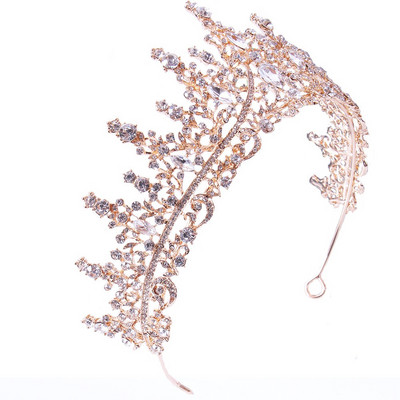 2022 Noua Moda Baroc Cristal de lux Coroana de mireasa Coroana pentru nunta Accesorii pentru par pentru fete Coroana pentru copacAur Argint
