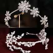 Rochie de mireasa cu cristal argintiu Coroana de nunta cu strasuri de lux pentru femei 2022 Noua banda de par de mireasa simpla