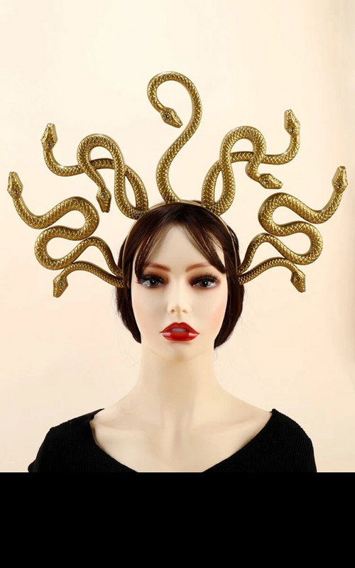 Тиара за Хелоуин Медуза Пластмасова корона Cosplay Dress Up Tiara Carnival Masquerade Party Ornament Gift