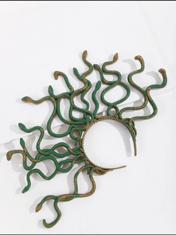 Тиара за Хелоуин Медуза Пластмасова корона Cosplay Dress Up Tiara Carnival Masquerade Party Ornament Gift