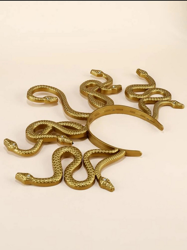 Тиара за Хелоуин Медуза Пластмасова корона Cosplay Dress Up Tiara Carnival Masquerade Party Ornament Gift