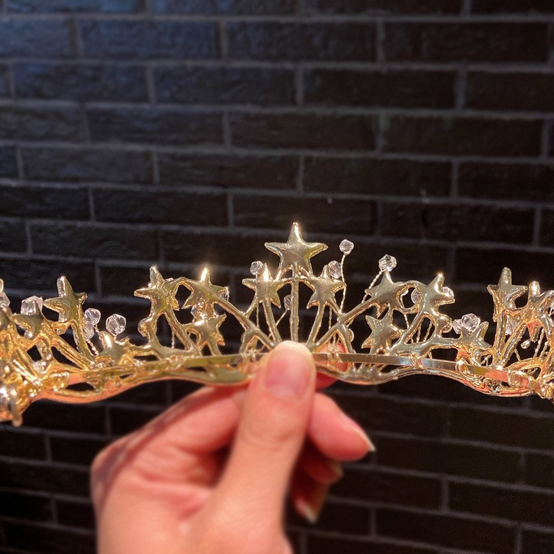 Baroc Toate Strasuri Coroana Miresea Cofa Stea Fete Aniversare Nunta Bal Balul Concurs de frumusete Coefca