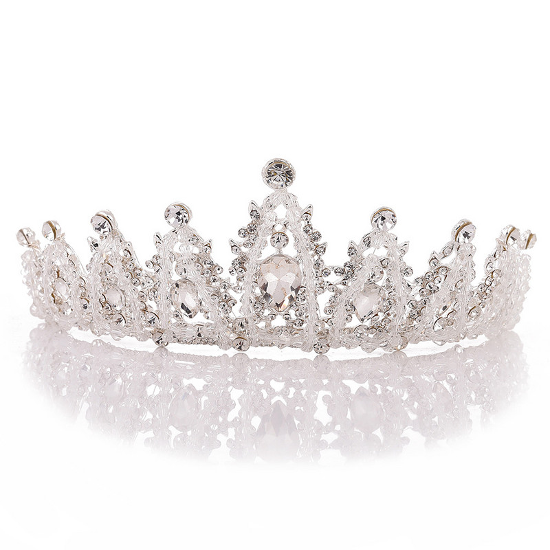 Noul baroc, lucrat manual, coroană de mireasă, nuntă, cu strass, spectacol de naștere pentru copii, coroană de cristal.