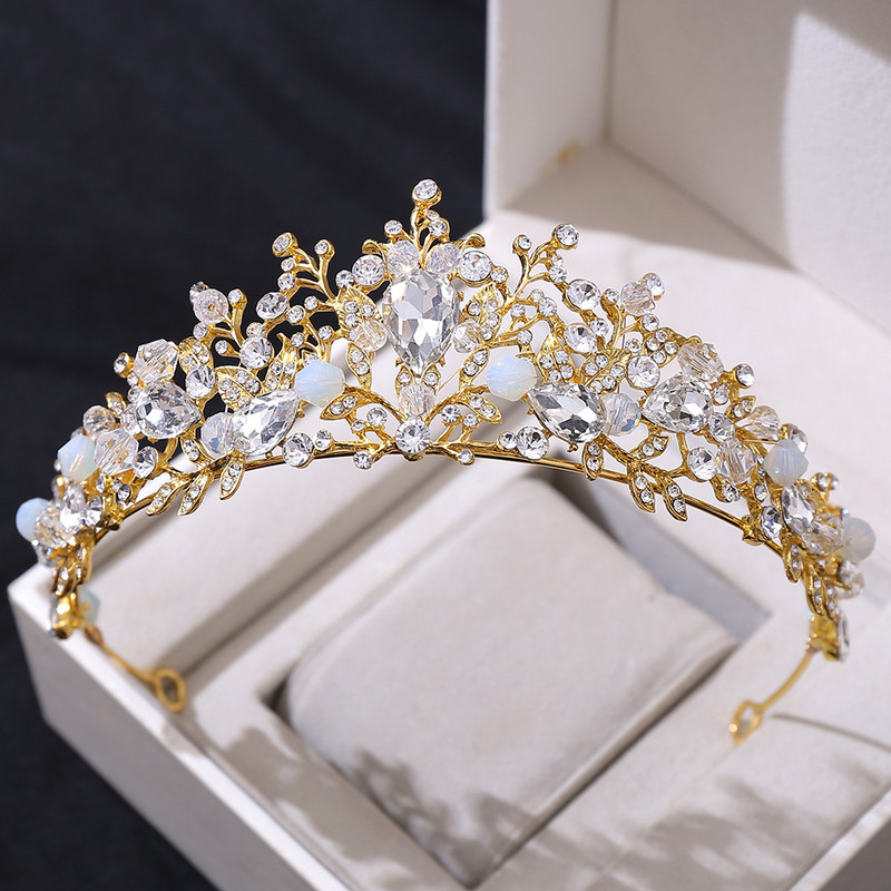 Noul baroc, lucrat manual, coroană de mireasă, nuntă, cu strass, spectacol de naștere pentru copii, coroană de cristal.