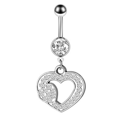 1/2 bucată inimă inel pentru buric inel cu aripă de înger Piercing pentru buric Sexy Piercing pentru buric Bară pentru inimă Bară pentru buric Piercing pentru buric Ombligo