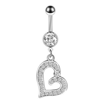 1/2 bucată inimă inel pentru buric inel cu aripă de înger Piercing pentru buric Sexy Piercing pentru buric Bară pentru inimă Bară pentru buric Piercing pentru buric Ombligo