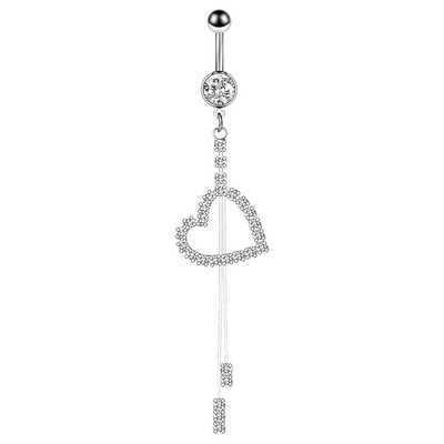 1/2 bucată inimă inel pentru buric inel cu aripă de înger Piercing pentru buric Sexy Piercing pentru buric Bară pentru inimă Bară pentru buric Piercing pentru buric Ombligo