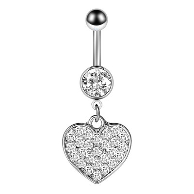 1/2 bucată inimă inel pentru buric inel cu aripă de înger Piercing pentru buric Sexy Piercing pentru buric Bară pentru inimă Bară pentru buric Piercing pentru buric Ombligo