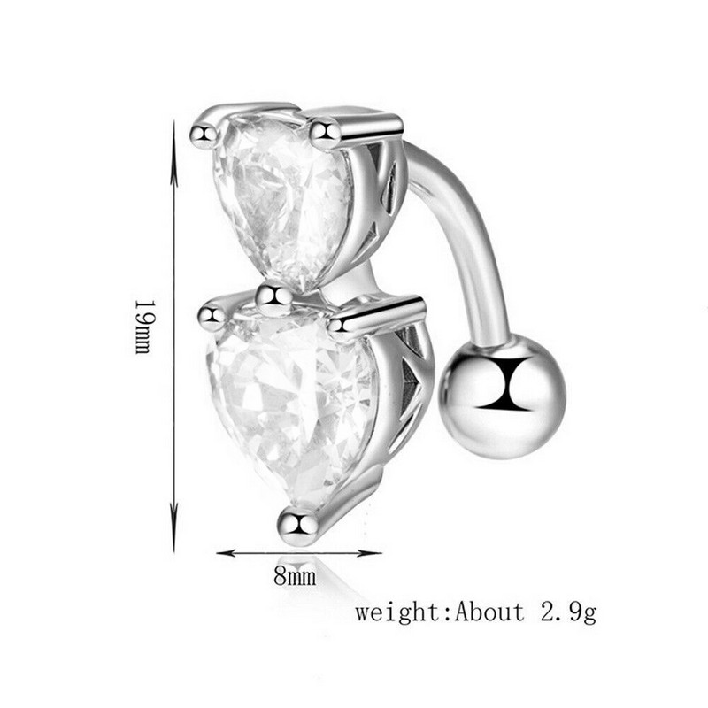 1/2 bucată inimă inel pentru buric inel cu aripă de înger Piercing pentru buric Sexy Piercing pentru buric Bară pentru inimă Bară pentru buric Piercing pentru buric Ombligo