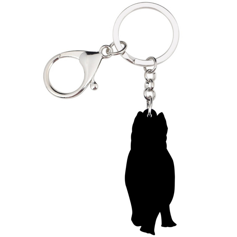 Bonsny Akrilo Sibiro haskio šunų raktų pakabukai Raktų pakabukų žiedai Naujiena Gyvūnų papuošalai Moterims Merginoms Rankinės Automobilių Pakabukai Didmeninė prekyba
