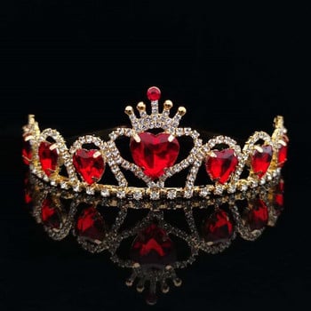 Crown Queen Wedding Tiara Bride Headpiece Party Κρυστάλλινα Μαλλιά Κοσμήματα Γάμου Αξεσουάρ Μαλλιά Διαγωνισμός Μόδας Μπάλα Δώρο Ομορφιάς C