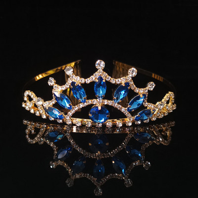 Crown Queen Wedding Tiara Bride Headpiece Party Crystal Hair Jewelry Сватбени аксесоари за коса Моден конкурс Бал Подарък Beauty C