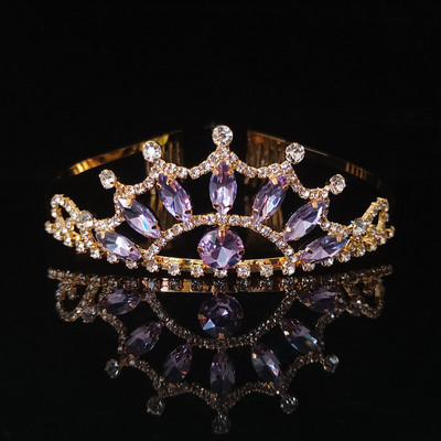 Crown Queen Wedding Tiara Bride Headpiece Party Crystal Hair Jewelry Сватбени аксесоари за коса Моден конкурс Бал Подарък Beauty C