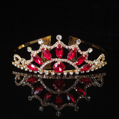 Crown Queen Wedding Tiara Bride Headpiece Party Crystal Hair Jewelry Сватбени аксесоари за коса Моден конкурс Бал Подарък Beauty C