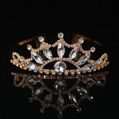 Crown Queen Wedding Tiara Bride Headpiece Party Crystal Hair Jewelry Сватбени аксесоари за коса Моден конкурс Бал Подарък Beauty C