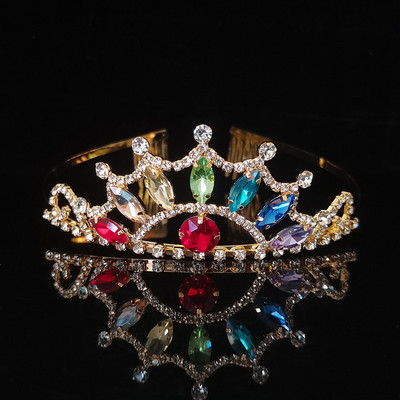 Crown Queen Wedding Tiara Bride Headpiece Party Crystal Hair Jewelry Сватбени аксесоари за коса Моден конкурс Бал Подарък Beauty C