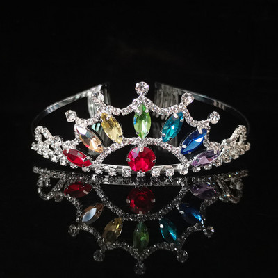 Crown Queen Wedding Tiara Bride Headpiece Party Crystal Hair Jewelry Сватбени аксесоари за коса Моден конкурс Бал Подарък Beauty C