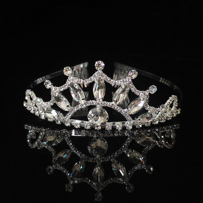 Crown Queen Wedding Tiara Bride Headpiece Party Crystal Hair Jewelry Сватбени аксесоари за коса Моден конкурс Бал Подарък Beauty C