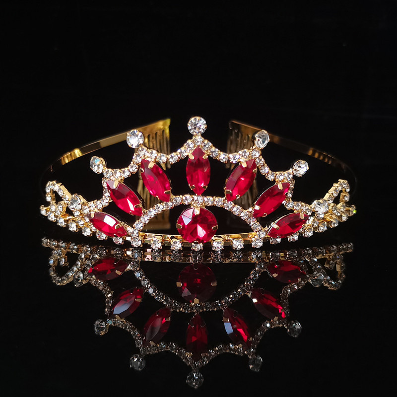 Crown Queen Wedding Tiara Bride Headpiece Party Crystal Hair Jewelry Сватбени аксесоари за коса Моден конкурс Бал Подарък Beauty C