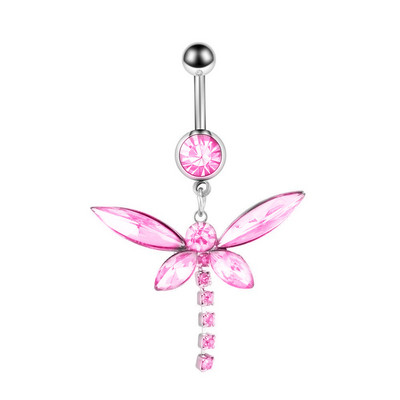 1/2 buc. Inel pentru buric fluture, cu cristal albastru, piercing la buric, piercing la buric cu fluture, drăguț, Ombligo