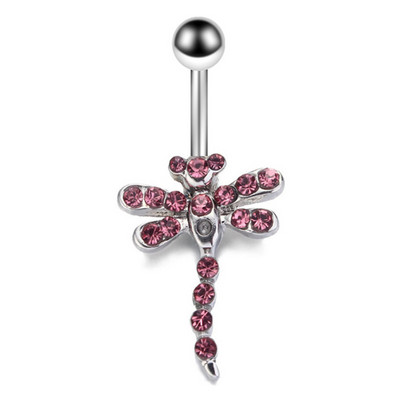 1/2 buc. Inel pentru buric fluture, cu cristal albastru, piercing la buric, piercing la buric cu fluture, drăguț, Ombligo