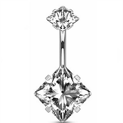 1/2 bucată piercing de cristal pentru buric 14G zircon inimă bară pentru buric drăguț bijuterii piercing buric cercel strălucitor pentru cartilaj