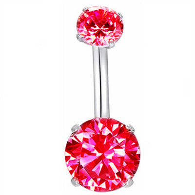 1/2 bucată piercing de cristal pentru buric 14G zircon inimă bară pentru buric drăguț bijuterii piercing buric cercel strălucitor pentru cartilaj