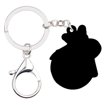 Bonsny Acrylic Cute Frog Earth Chains Keychains Holder Cartoon κοσμήματα ζώων δώρο για γυναίκες κορίτσια Εφηβική τσάντα πορτοφόλι μενταγιόν