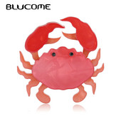 Blucome Acrilic Black Eye Red Crab Broșe pentru femei Copii Handmade Cadouri de petrecere de Crăciun Broșă Ace Pălării Accesoriu rochie