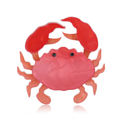 Blucome Acrilic Black Eye Red Crab Broșe pentru femei Copii Handmade Cadouri de petrecere de Crăciun Broșă Ace Pălării Accesoriu rochie