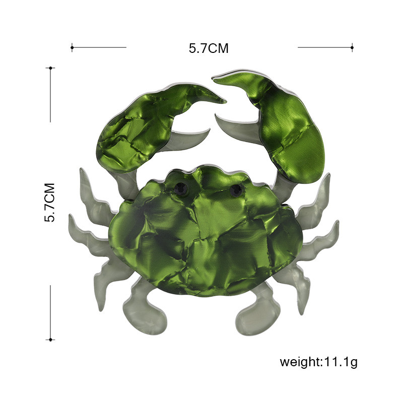 Blucome Acrilic Black Eye Red Crab Broșe pentru femei Copii Handmade Cadouri de petrecere de Crăciun Broșă Ace Pălării Accesoriu rochie