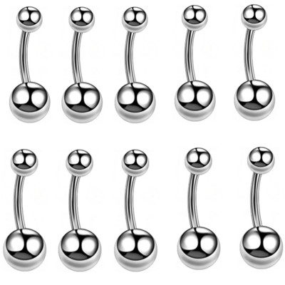 5/10/20 Piece Zircon 14G Lot Piercing Burta Oțel Chirurgical Cristal Inel pentru Buric Bară Set Piercing Buric Mix Piercings Ombligo