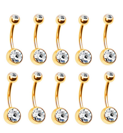 5/10/20 Piece Zircon 14G Lot Piercing Burta Oțel Chirurgical Cristal Inel pentru Buric Bară Set Piercing Buric Mix Piercings Ombligo