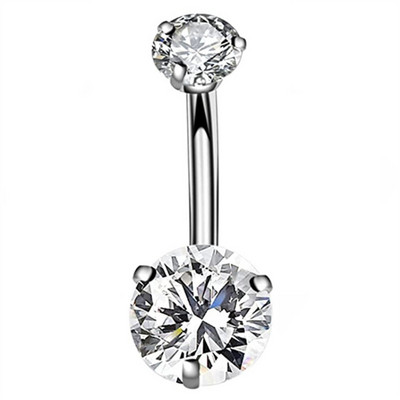 Inel de piercing pentru buric, din aur roz, cristal, 14G, oțel chirurgical, floarea-soarelui, piercing pentru buric, sexy, opal, bară de piercing pentru buric, Ombligo