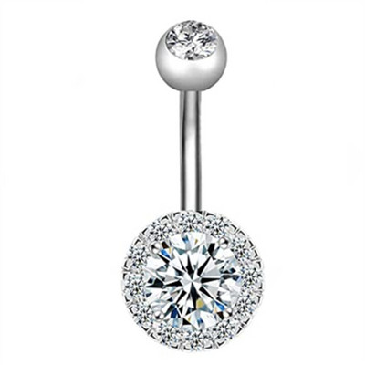 Inel de piercing pentru buric, din aur roz, cristal, 14G, oțel chirurgical, floarea-soarelui, piercing pentru buric, sexy, opal, bară de piercing pentru buric, Ombligo