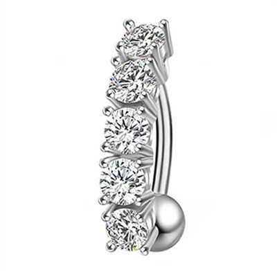 Inel de piercing pentru buric, din aur roz, cristal, 14G, oțel chirurgical, floarea-soarelui, piercing pentru buric, sexy, opal, bară de piercing pentru buric, Ombligo