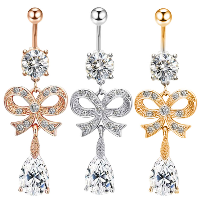 Coroană Inel pentru buric Aripă de înger Piercing pentru buric Inel sexy pentru piercing pentru buric Bar pentru flori pentru buric Piercing pentru buric Ombligo Dangle