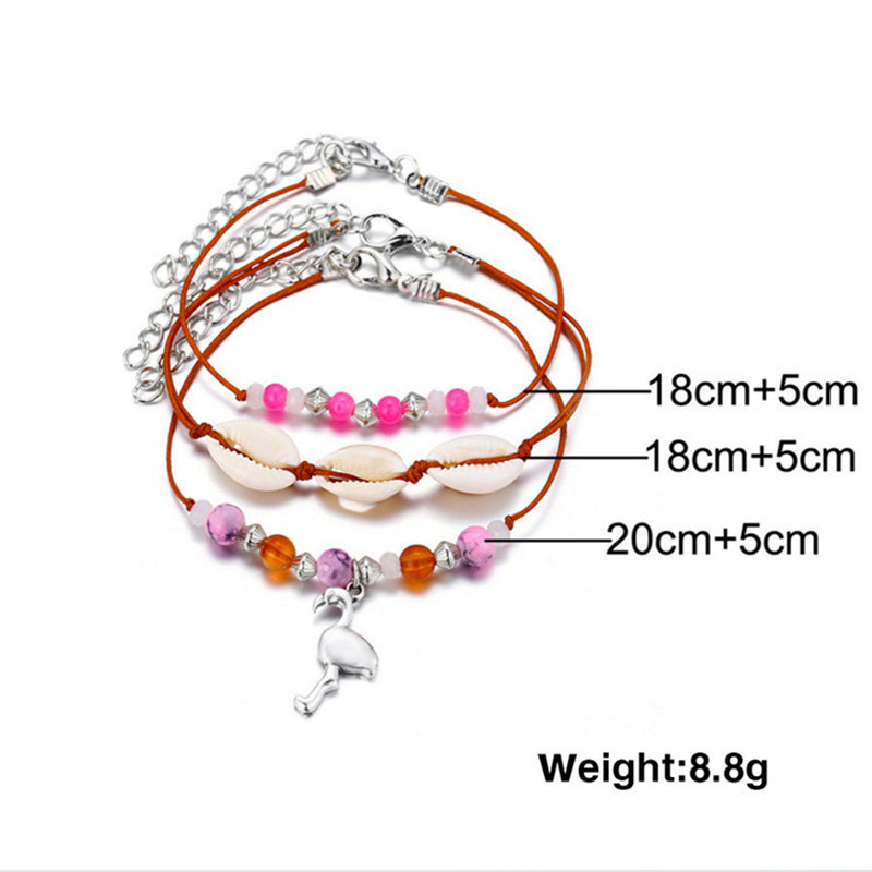 Set de gleznă Huitan Boho pentru femei, breloc retro de scoici de craniu, desculț pe picior, accesorii pentru brățară, bijuterii unice pentru picioare pentru fete