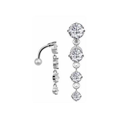 1/2 bucăți inel de piercing la buric din cristal din oțel chirurgical, drăguț cu zircon, piercing la buric, sexy, boho, inel pentru buric inel pentru corp.