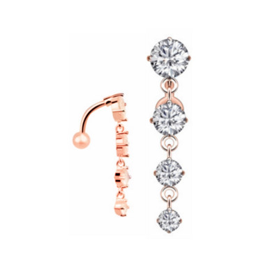 1/2 bucăți inel de piercing la buric din cristal din oțel chirurgical, drăguț cu zircon, piercing la buric, sexy, boho, inel pentru buric inel pentru corp.