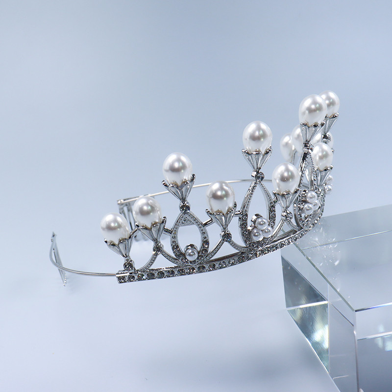 Noua Coefca Copii Coroana Bentita Fata Mireasa Coroana De Cristal Coafura Nunta Accesorii pentru petrecerea de aniversare Cadou de aniversare