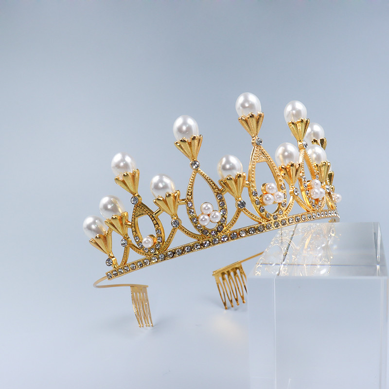 Noua Coefca Copii Coroana Bentita Fata Mireasa Coroana De Cristal Coafura Nunta Accesorii pentru petrecerea de aniversare Cadou de aniversare