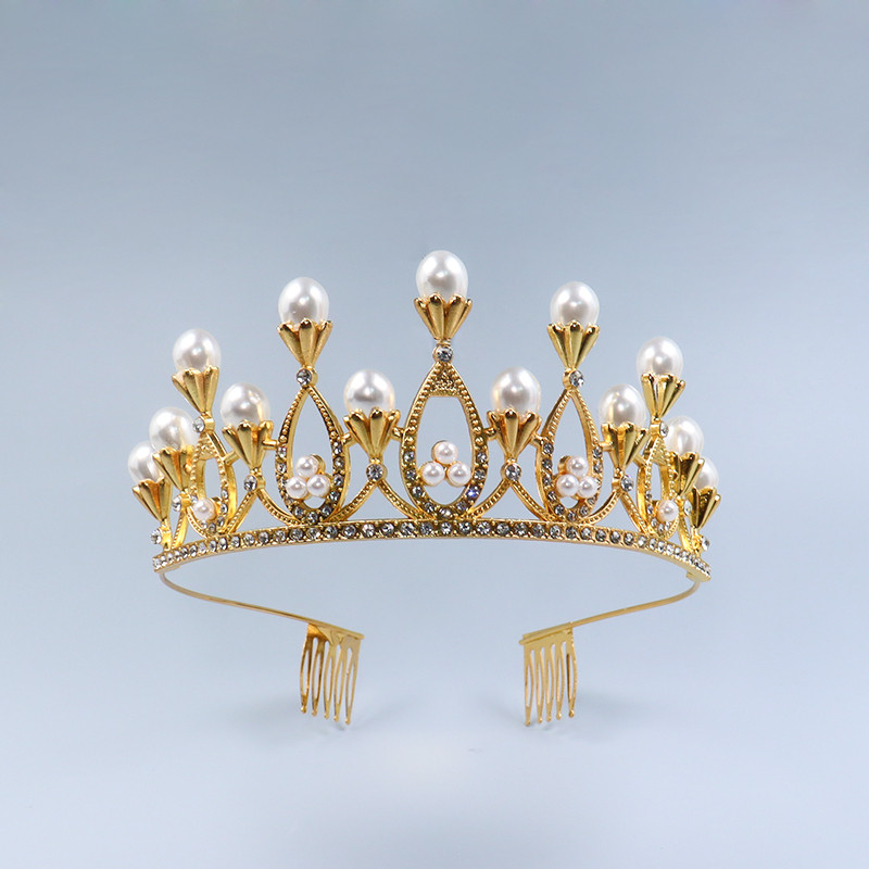 Noua Coefca Copii Coroana Bentita Fata Mireasa Coroana De Cristal Coafura Nunta Accesorii pentru petrecerea de aniversare Cadou de aniversare