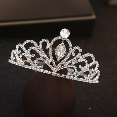 nunta Coroana de mireasa Casca de mireasa Aur roz Culoare argintiu Culoare stras Cristal Printesa Tiare Nunta Bijuterii pentru par Chi