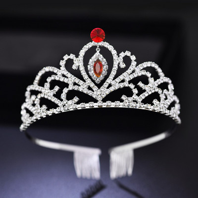 nunta Coroana de mireasa Casca de mireasa Aur roz Culoare argintiu Culoare stras Cristal Printesa Tiare Nunta Bijuterii pentru par Chi