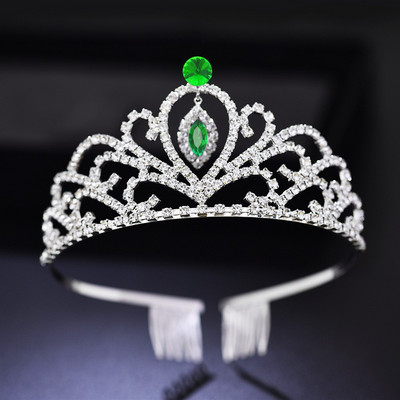 nunta Coroana de mireasa Casca de mireasa Aur roz Culoare argintiu Culoare stras Cristal Printesa Tiare Nunta Bijuterii pentru par Chi